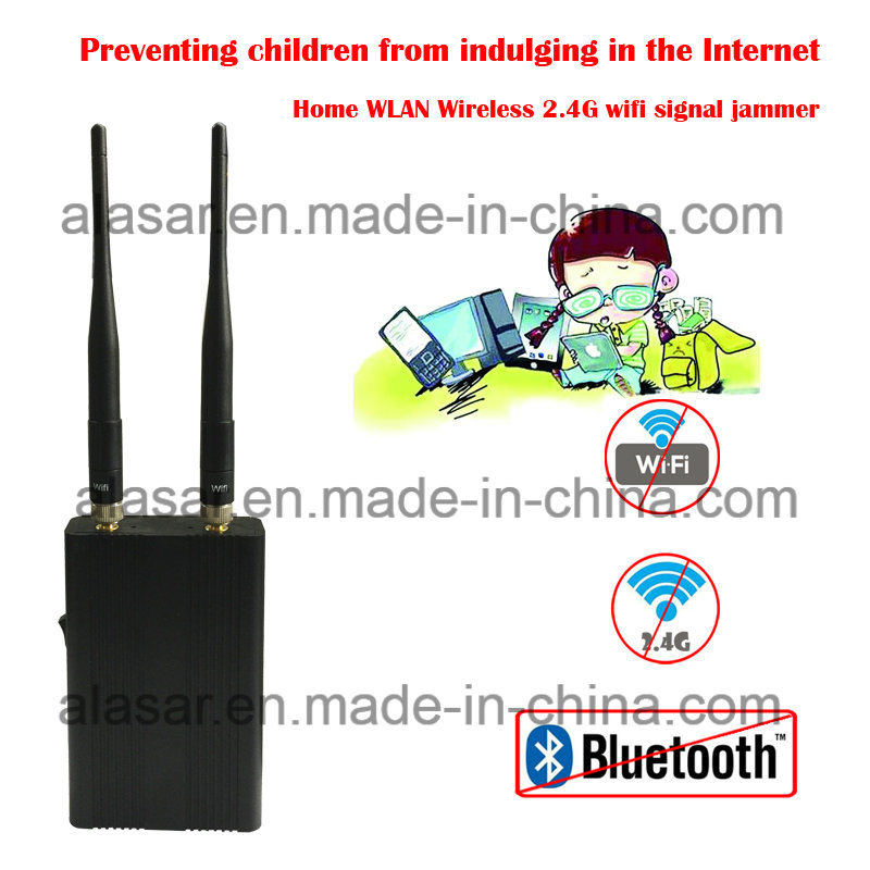 2 Bands Portable Handheld Wireless Network Signal Jammer, 2.4G WiFi Jammer, Bluetooth Jammer 2 Band