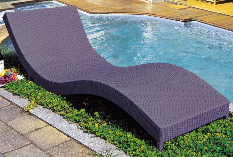 Wicker Furniture Lounge Patio Sun Lounge for Outdoor Garden