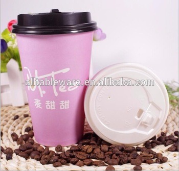 Disposable Hot Coffee Paper Cup with Lid