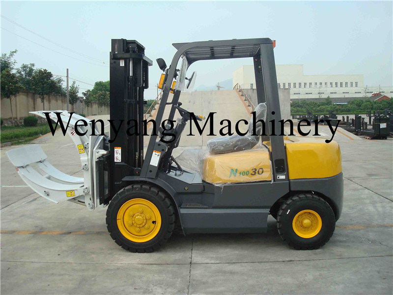 3t Counterbalanced Engine Power Forklift with Paper Roll Clamp
