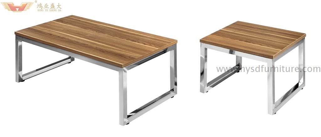 Modern Office Coffee Table with Stainless Steel Frame (HY-C24.25)