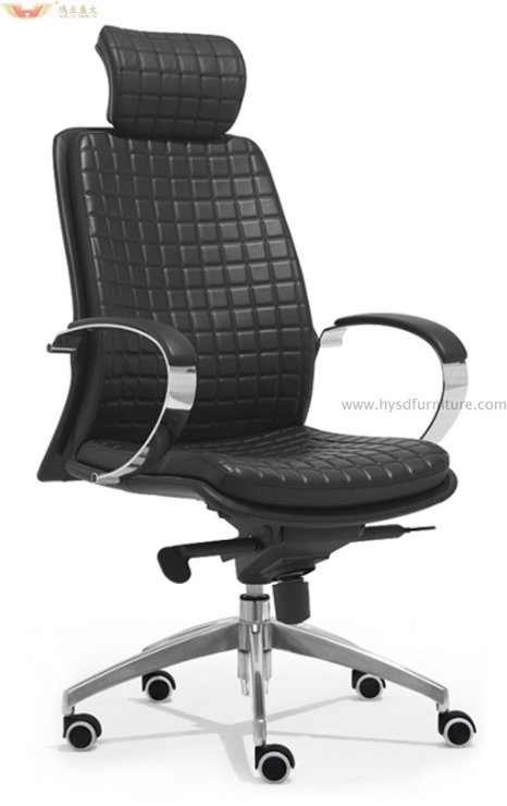 High Back Swivel Armrest Office Leather Computer Chair (HY-107A)