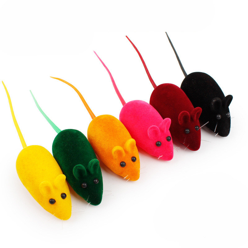 Flocked Whistle Mouse Cat Toy (HN-PT593)
