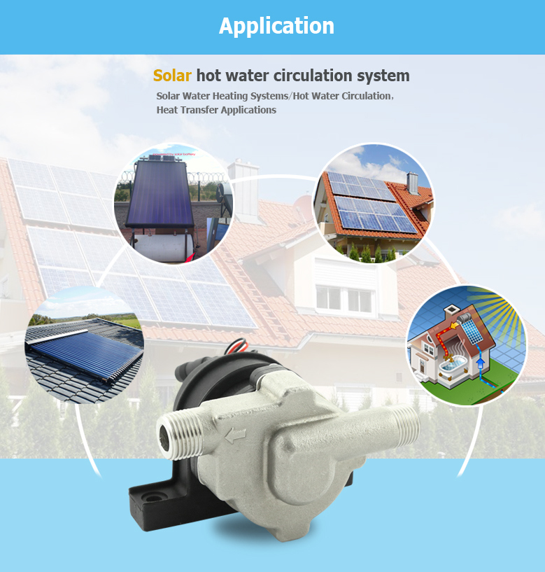 Solar Powered Water Pump for Solar Water Heater Systems