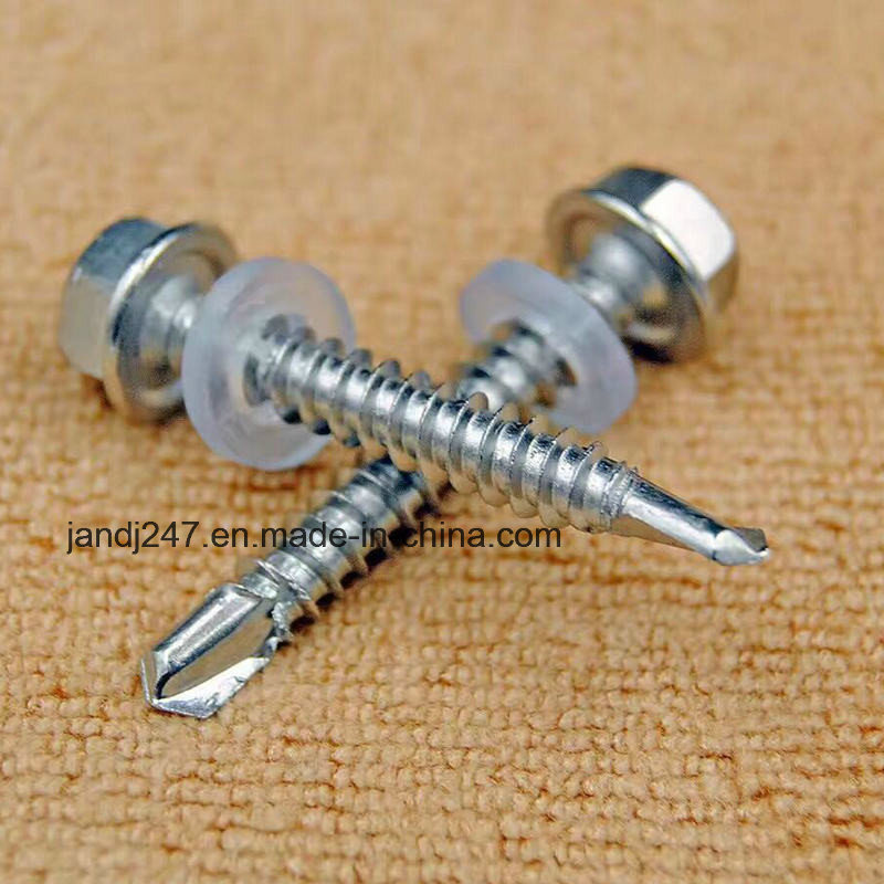 Hex Washer Head Self Drilling Tapping Metal Screw with Washer