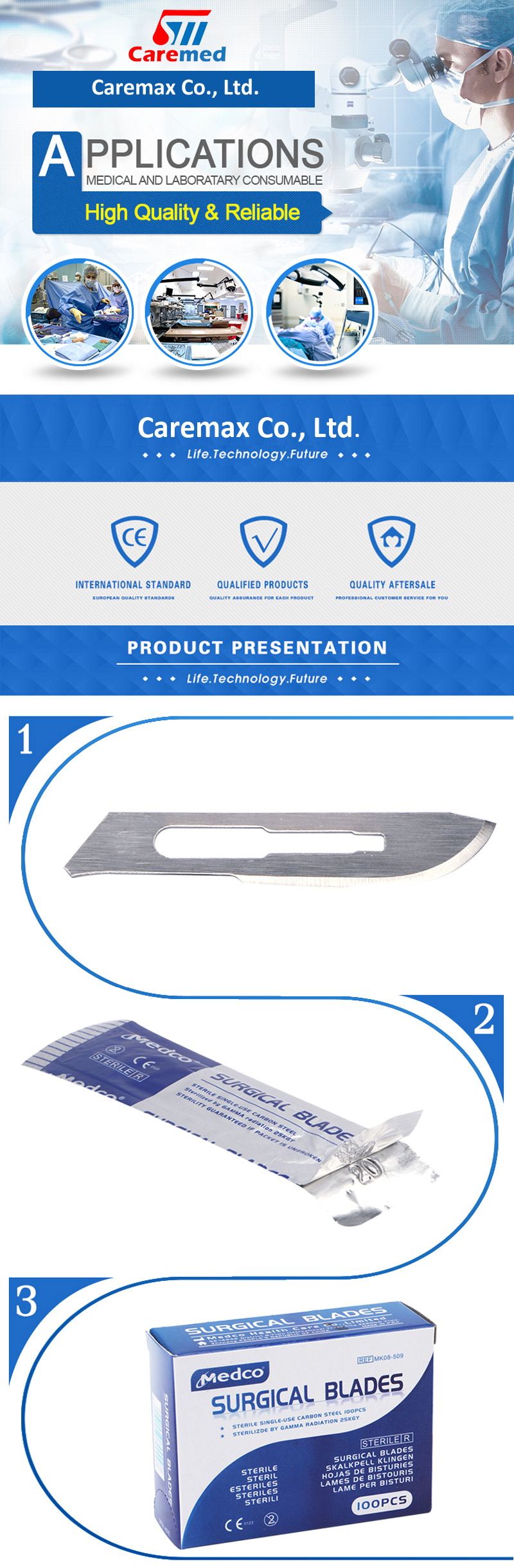 Top Quality High Hardness Medical Supply Surgical Blade