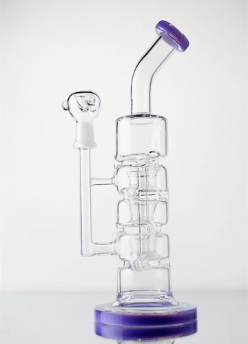 DAB Rig Pipe Beaker Pipe with Colorful Percolator and Glass Base DAB Rigs with 14 mm Joint