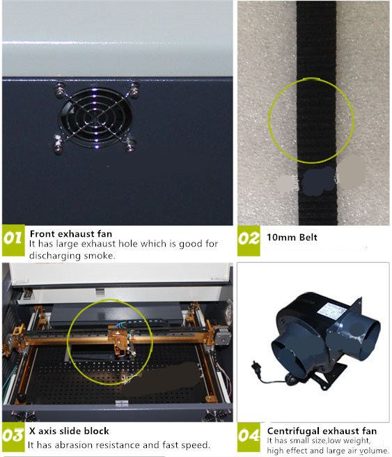 40W 3050 CO2 Laser Engraving Machine Engraver Cutter Rotary Device USB Port Taiwan Guide Rail Stepper Motor