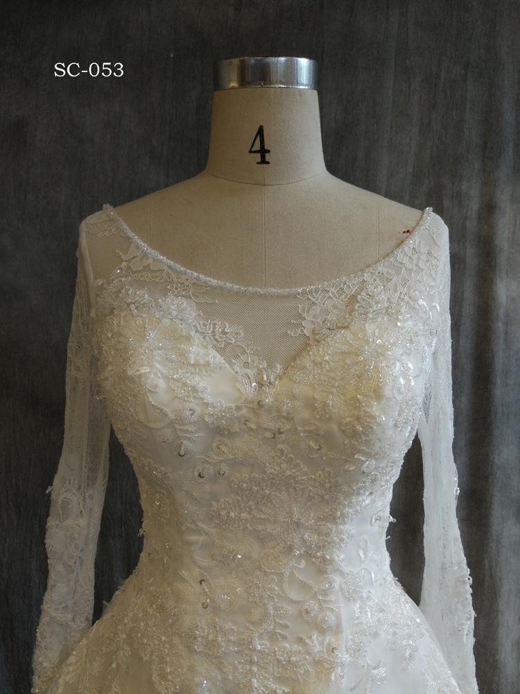 Gauze Material and OEM Service Supply Type Luxury Wedding Dress