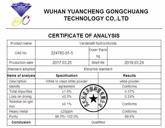 99% Purity Vardenafil/Staxyn Powder for Sex Enhancement 224785-91-5