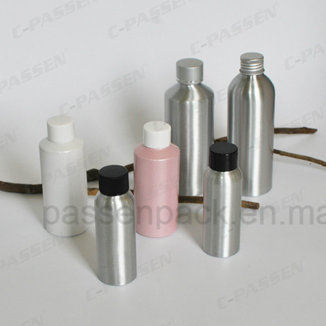 Printed Aluminum Cosmetic Packaging Bottle for Skin Care Shampoo Lotion (PPC-AB-0106)