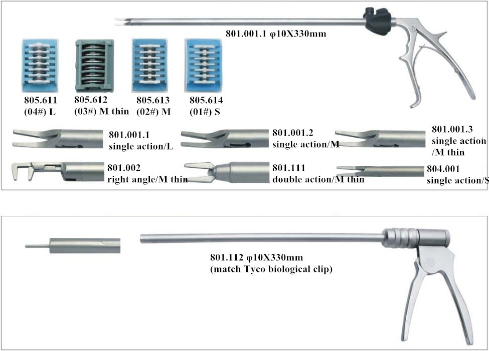 Factory Directly New 10X330mm Laparoscopic Double Action Lt300 Titanium Clip Applier