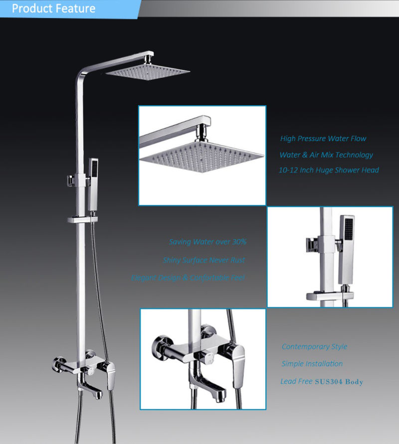 Bathroom Slider Stainless Steel Bathroom Shower Set in Bathroom Accessories