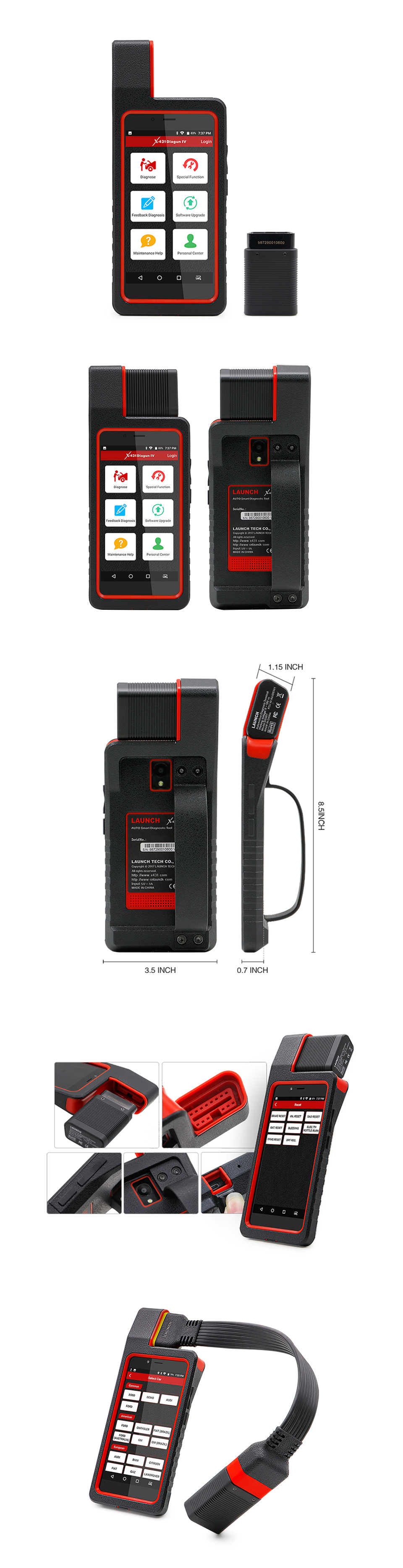 WiFi and Bluetooth Launch X431 Diagun IV Auto Diagnostic Tool