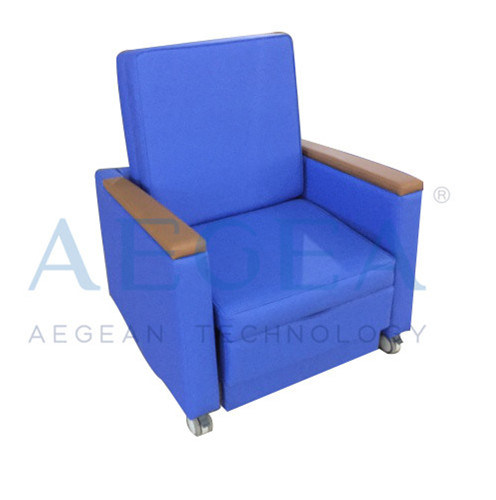 AG-AC012 PU Cover Ward Room Accompany Sofa Hospital Recliner Chair Bed