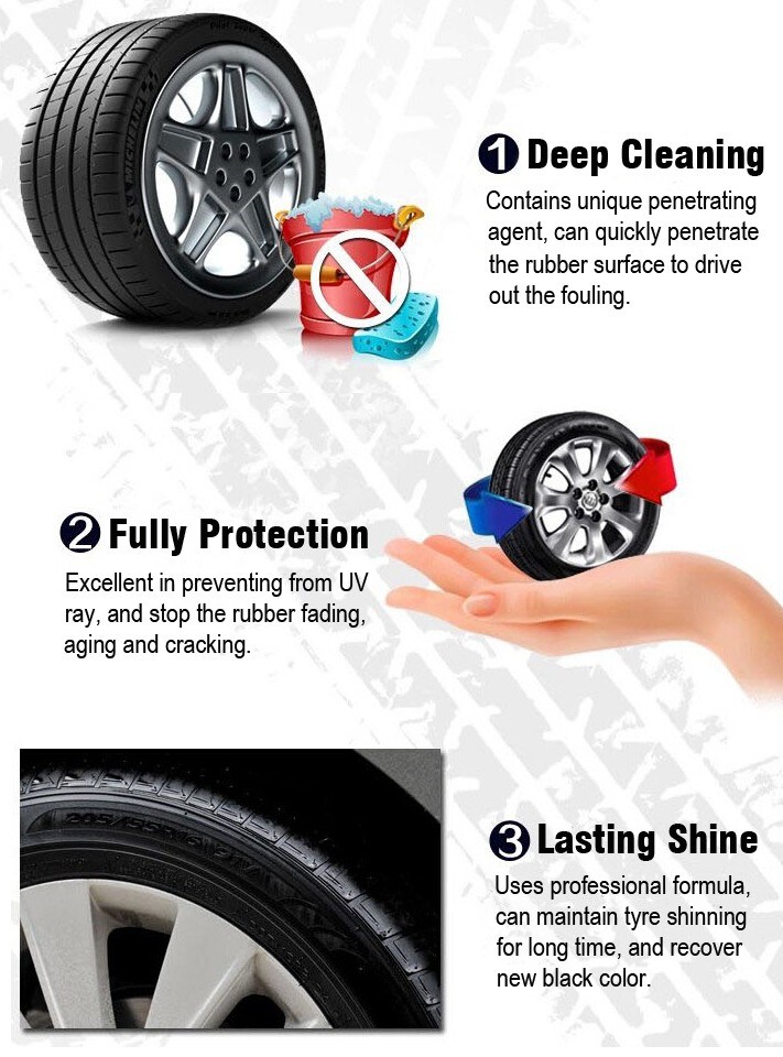 Foaming Tire Cleaner Tyre Polishing