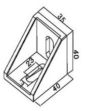 4040 Corner Fitting 40X40 Home Decorative Angle Brackets Aluminum Profile Accessories Connector Gusset Plate