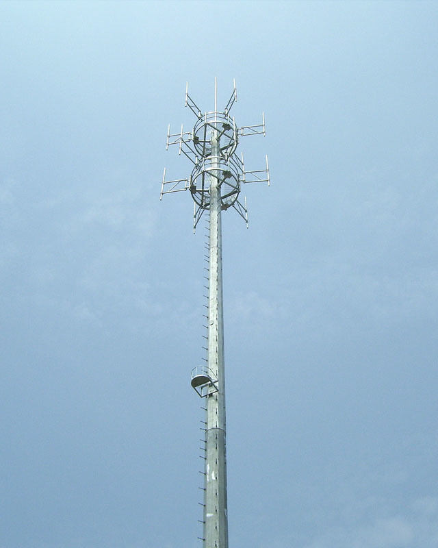 Self Supporting Steel Monopole Communication Cell Tower