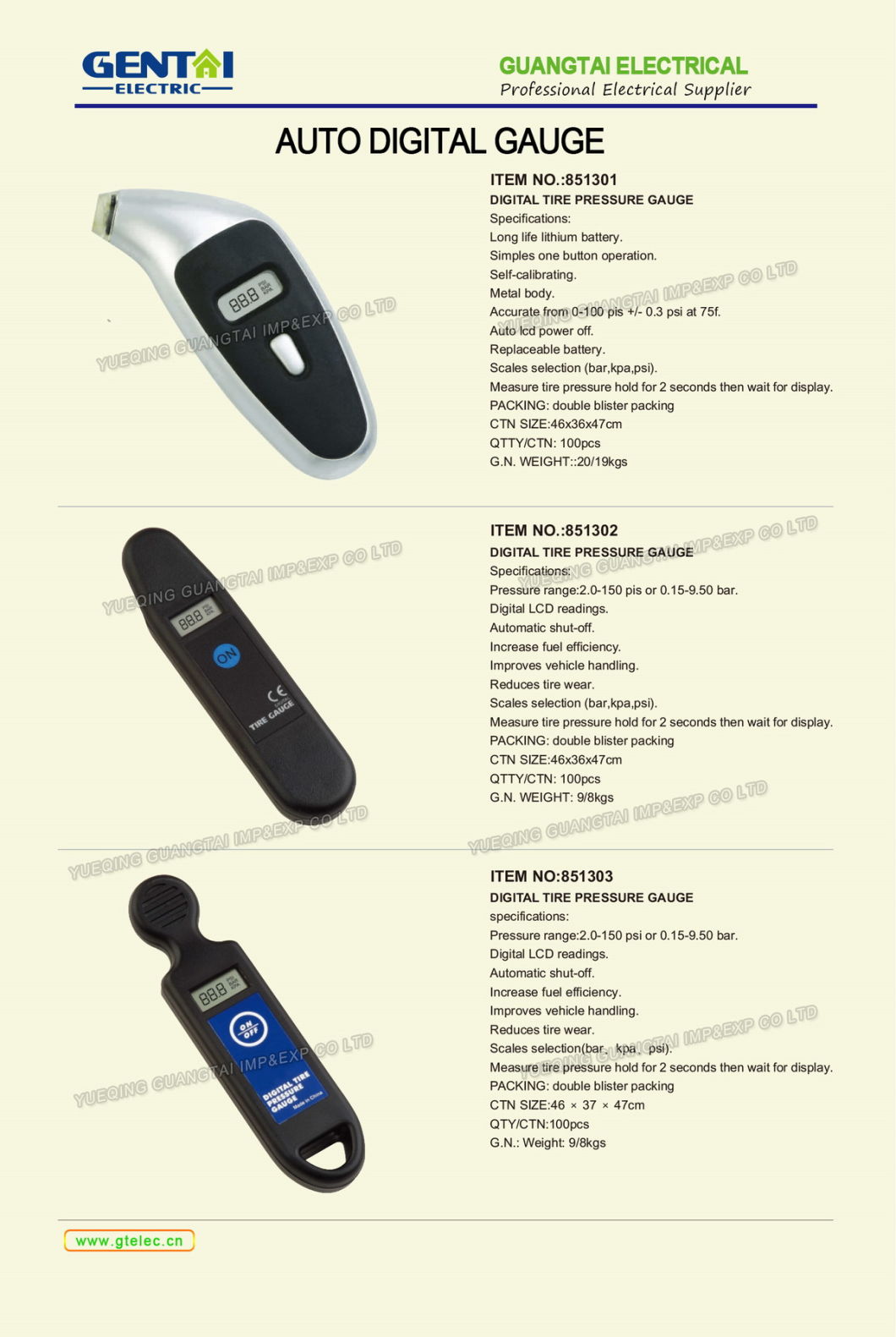 Digital Pressure Gauge Car Tire Gauge for Gift with 4 in 1 Function (851201)