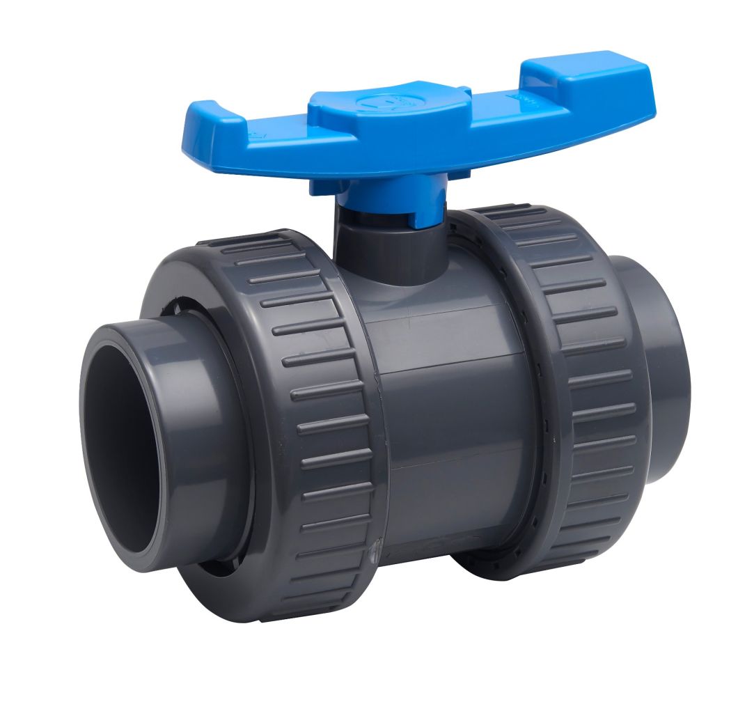 Plastic PVC UPVC Double Union Ball Valve/Water Valve/Pool Valve/ Control Valve for Water Supply DIN Standard