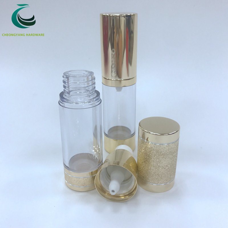 Shiny Silver Gold Luxury Eye Cream Skincare Airless Pump Bottle for Wholesale
