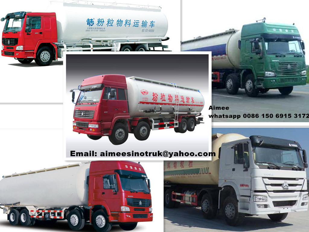 China Sinotruck 8X4 Dry Cement Bulk Tanker Truck