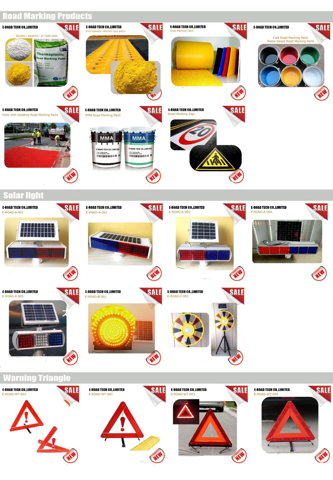 Road Safety Solar Powered Traffic Warning Emergency Light