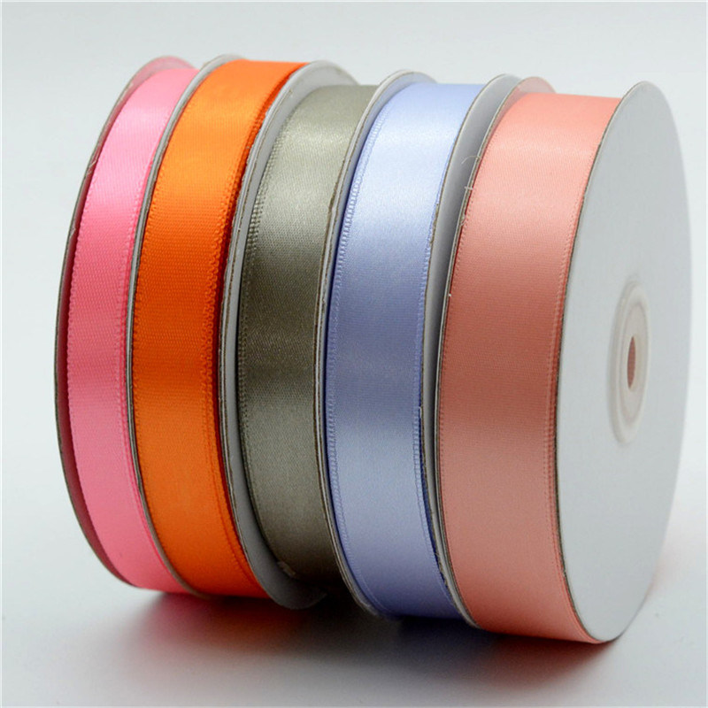 Colorful Customized Silk Screen Ink Printing 1 Inch Satin Ribbon