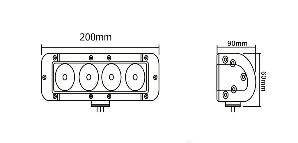 Car Driving Light Bar LED Offroad Autos Driving Single Row CREE LED Light Bar