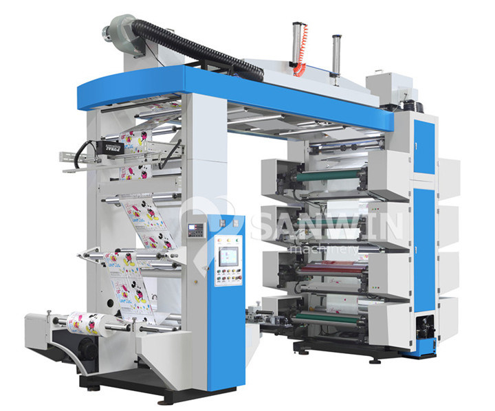 High Speed Plastic Film Flexo Printing Machine