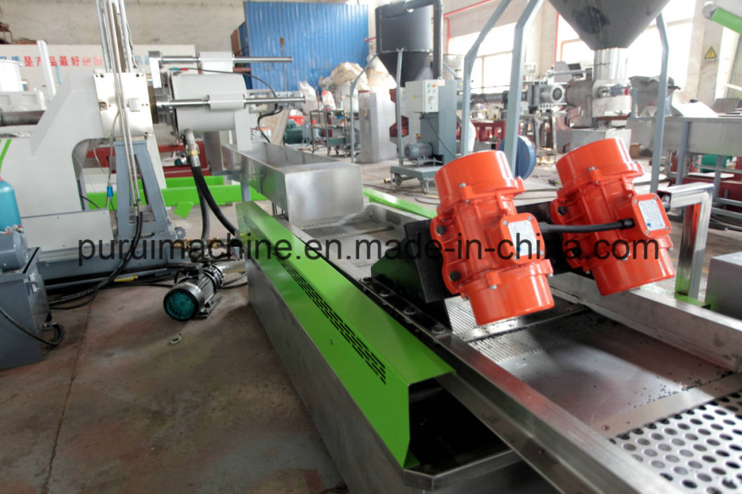 Double Stage Plastic Granulating Machine with PLC Touch Screen