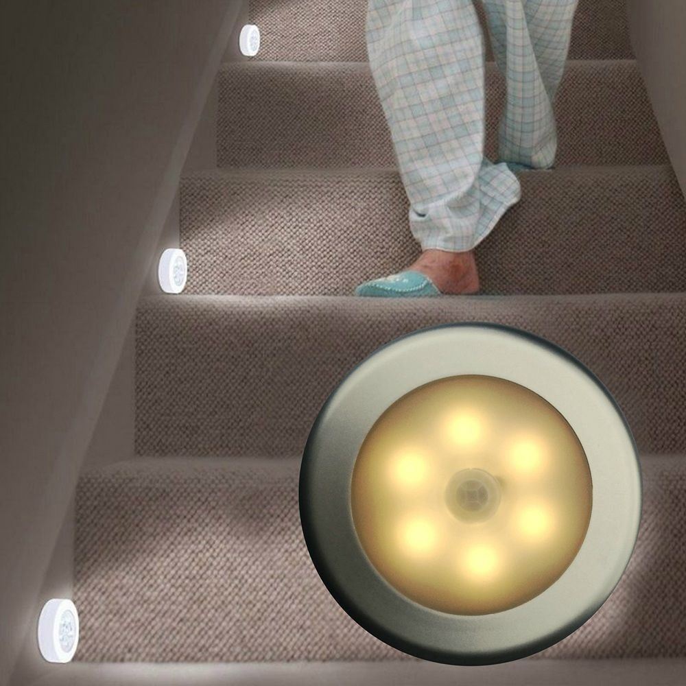 6LED PIR Body Motion Sensor Activated Wall Light Night Light Induction Lamp Closet Corridor Cabinet LED Sensor Light