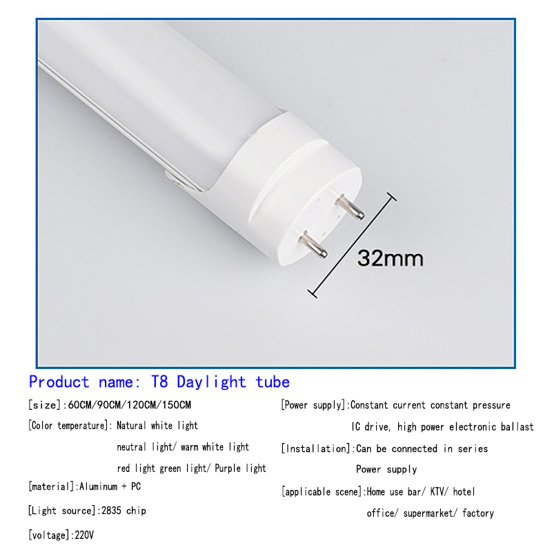 1.2m 18W T8 LED Fluorescent Tube Light with 2 Year Warranty