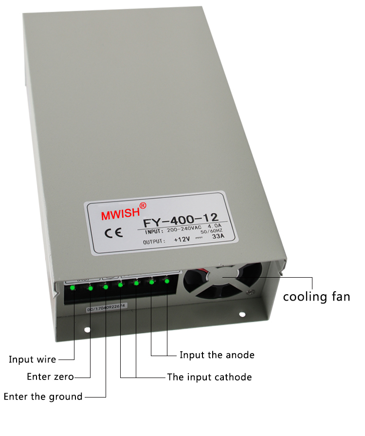 Constant Current DC/AC 400W LED Driver Power Supply