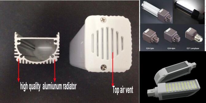 Ce RoHS High Lumen 7W 9W 10W12W 13W G24 E27 LED Bulb Light