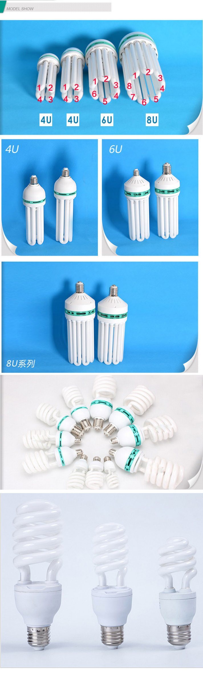 China Factory High Quality 8000h 6400K CFL Energy Saving Lamp