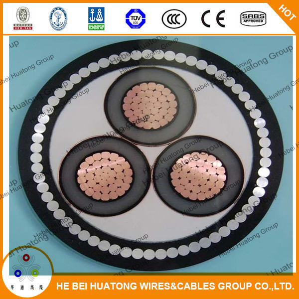 Aluminum Wire Armoured Middle Voltage Power Cable (YJV72 26/35KV)