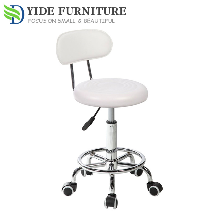 Commercial Simple PU Seat Swivel Leather Bar Stool for Pub