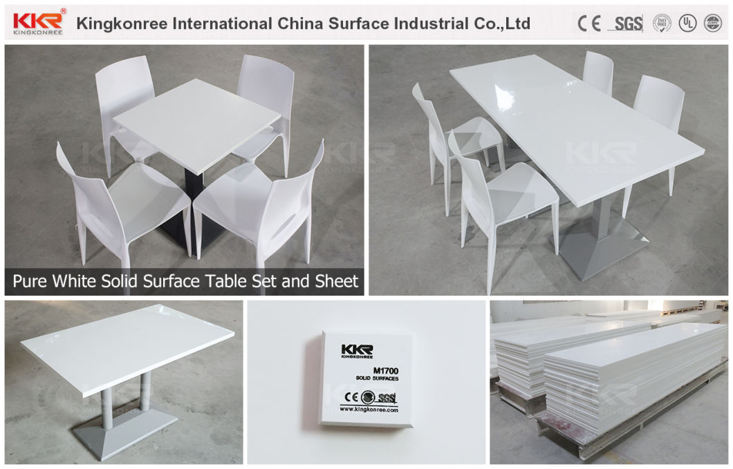 White Stone Mcdonald Table for Cafeteria Restaurant