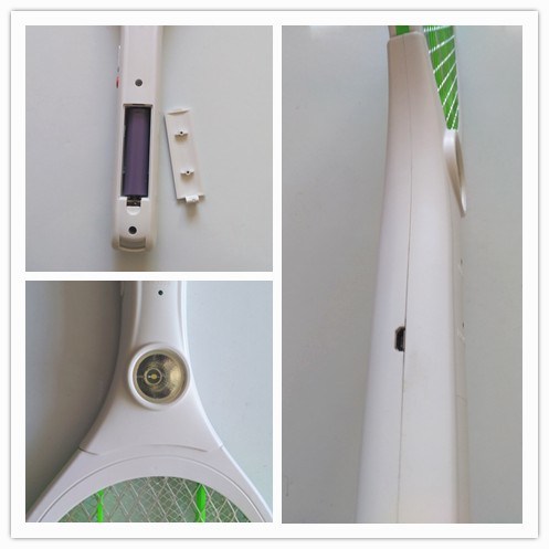 Mirco-USB Rechargeable Mosquito-Hitting Swatter Fly Zapper with Lithium&LED