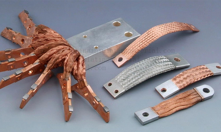 Custom Flexible Copper Ground Strap 25mm Electrical Bus Bar Connector