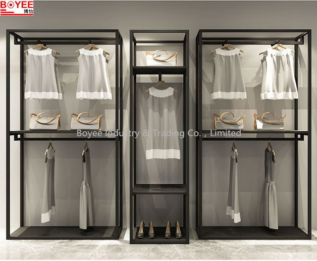 Modern Metal Retail Clothing Display Racks for Clothing Store