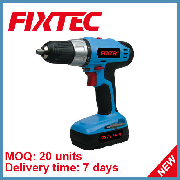 Fixtec Powertool Drill Tool 20V Li-ion Cordless Drill with 2 Speeds (FCD20L01)