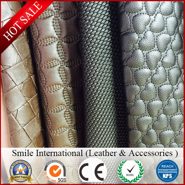 Leather for Furniture Sofa Embossed Flocked Crinkle Printed Washed Mirror PVC Artificial Leather Pattern Leather Rubber