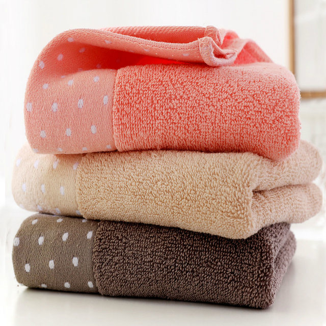 Wholesales 100% Cotton Fabric Plain Dyed Face Towel for Home