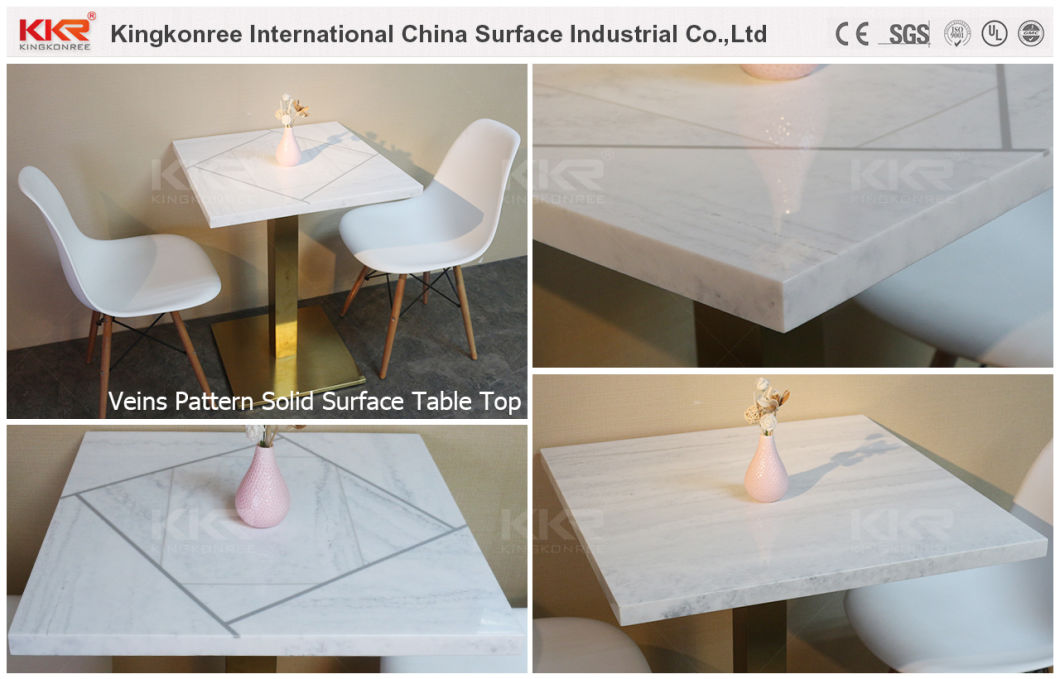 Custom Square Solid Surface Restaurant Dining Table (180530)