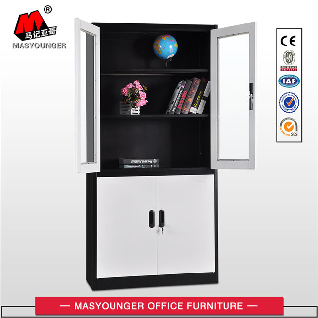 Modern 2 Door Metal Storage Cabinet Swing Door Filing Cabinet