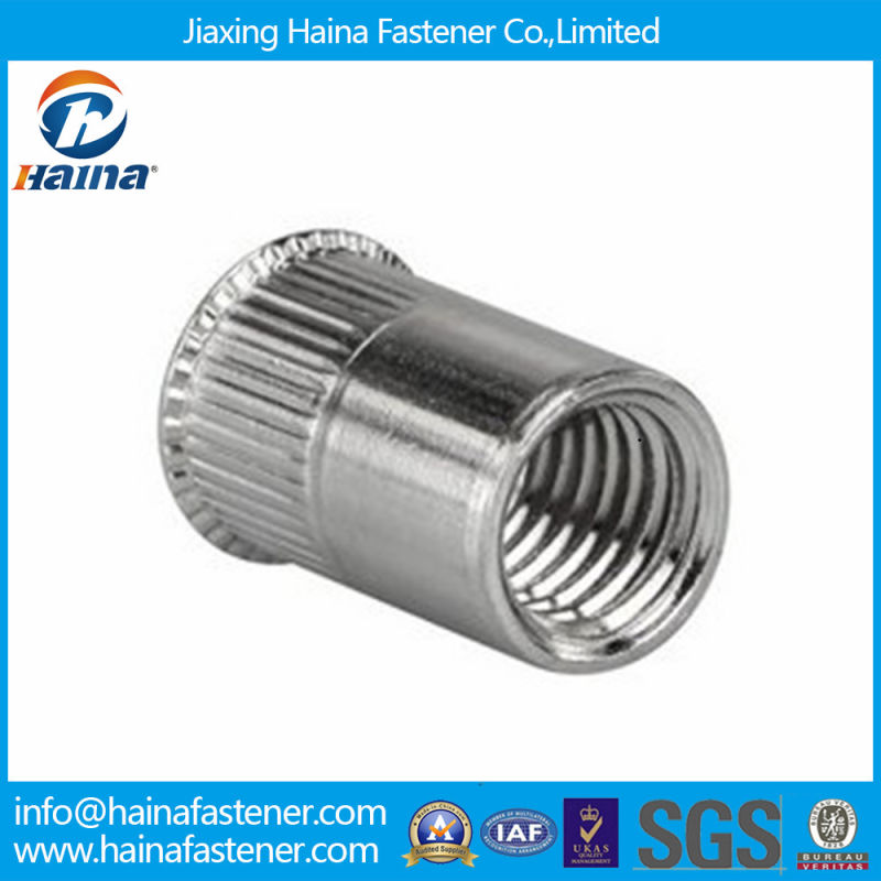 Stainless Steel 304 Flat Head Knurled Body Rivet Nut