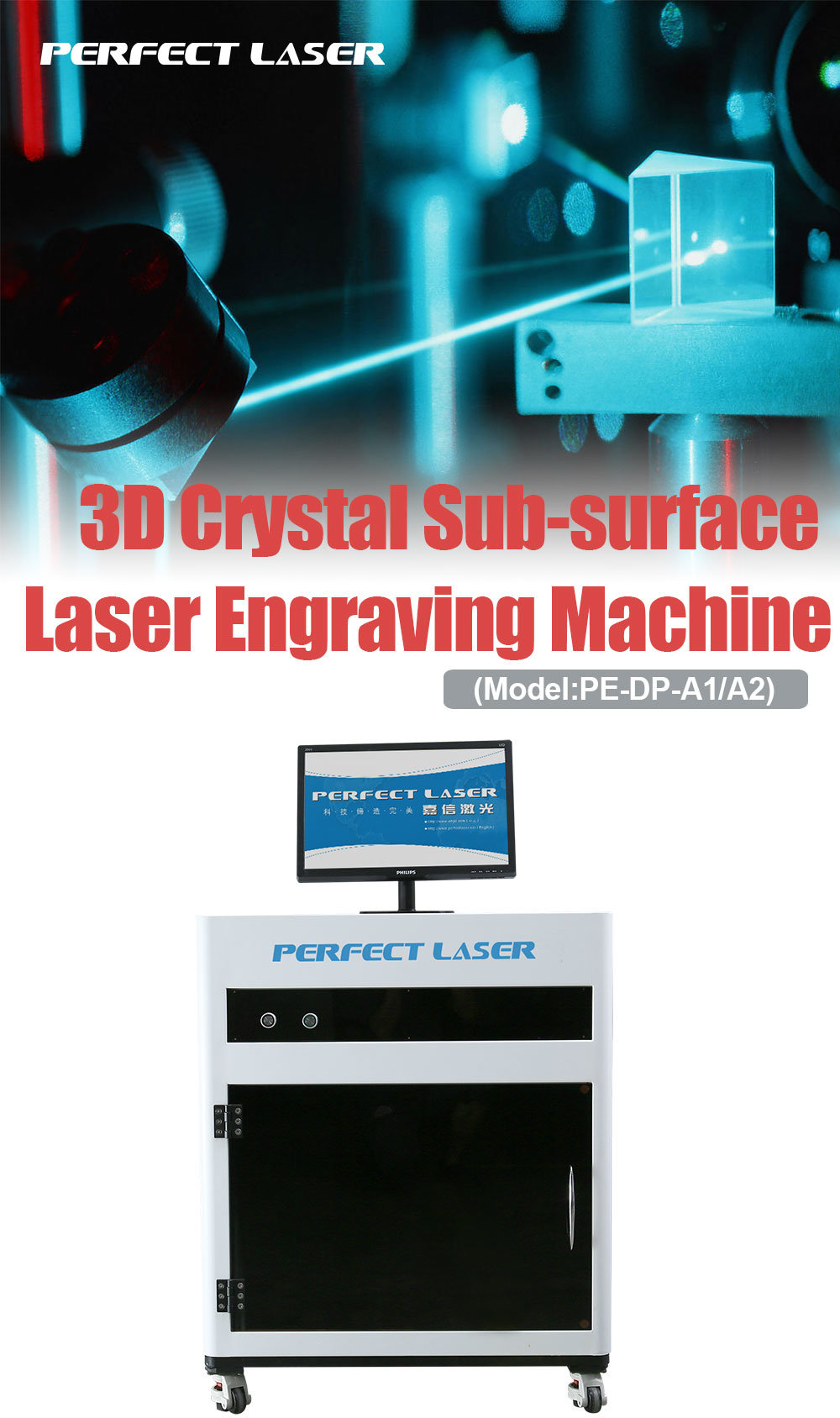 Photo Crystal Glass Medal Trophy 3D Laser Engraving Machine Price