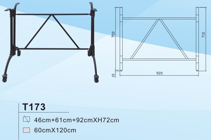 Cast Aluminum Restaurant Table Stand Frame